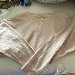 light pink cropped sweatshirt